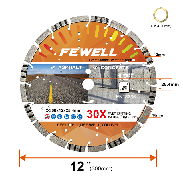 12/14/16/20 inch 300/350/400/500*25.4mm laser welded diamond saw blade for cutting Hard/Reinforced Concrete, Asphalt, Granite, Terrazzo