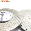 High quality 7/9Inch 180/230mm M14 flange single side triangle shape electroplated diamond saw blade for marble 