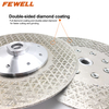 7inch 180*M14 flange double side triangle shape tools electroplated diamond saw blade for cutting and polishing marble granite 