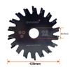 Tungsten carbide v groove 120x15/17x22.23mm saw blade plates for heating warming floor fermacell