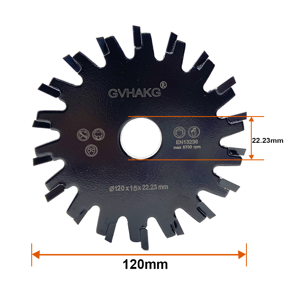 Tungsten carbide v groove 120x15/17x22.23mm saw blade plates for heating warming floor fermacell