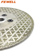 High quality 5inch 125mm double side triangle shape marble granite electroplate diamond saw blade with M14 flange