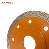 High quality hot press 4、4.5、5inch 105-125*10mm height special teeth reinforced center diamond saw blade for cutting ceramic tile porcelain