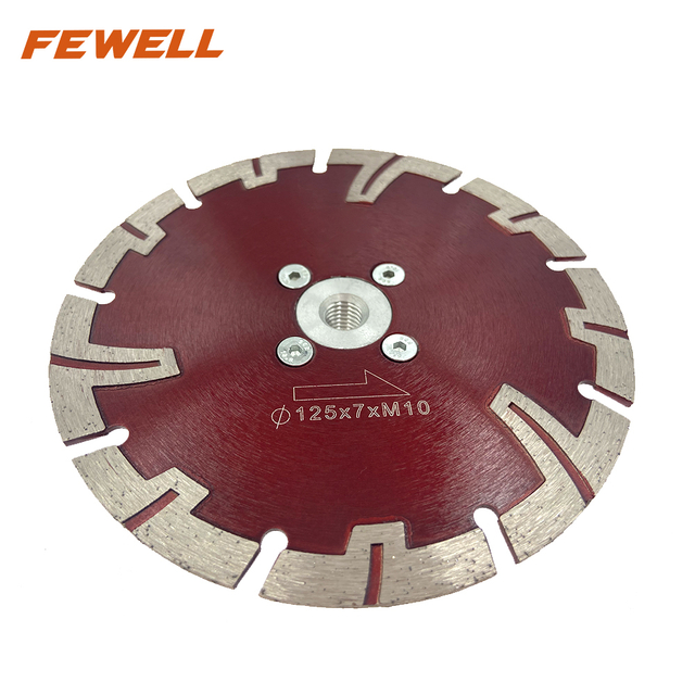 High quality Hot press 5/9inch 125/230*7mm with alumimum flange sintered AG-Blade diamond saw blade for cutting granite
