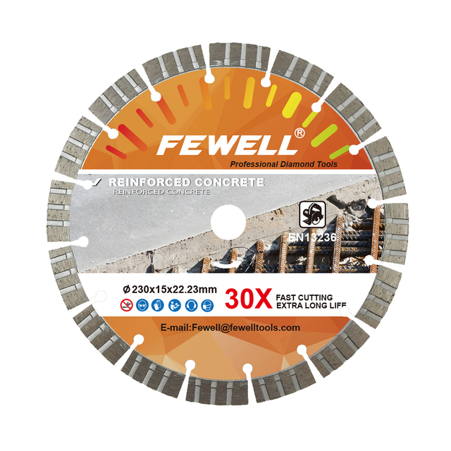 High quality Cold Press 9/14/16inch 230/350/400*15 diamond segmented turbo saw blade for cutting concrete
