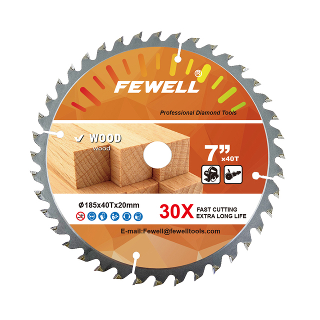 High quality 185*2.4*40T*20mm exporting TCT saw blade for cutting wood