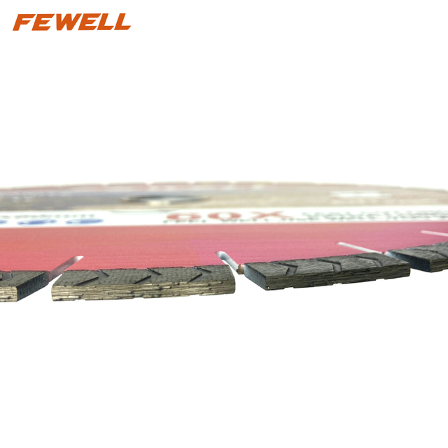 Premium quality 14/16inch 350/400*15/20*60 with 50mm ring Silver Brazed arix arrow tip segment diamond saw blade for cutting granite