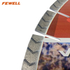 Premium quality 14/16inch 350/400*15/20*60 with 50mm ring Silver Brazed silent steel core arix arrow tip segment diamond saw blade for cutting granite