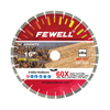 Premium quality 14/16inch 350/400*15/20*60 with 50mm ring Silver Brazed arix segment turbo diamond saw blade for cutting granite