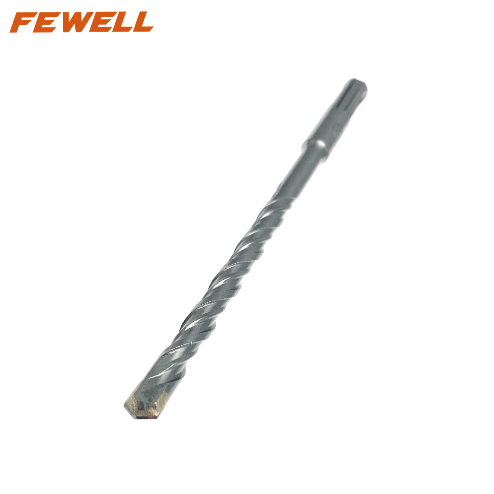  High quality SDS Plus Carbide Single Flat Tip 8mm Double Flute Electric hammer Drill Bit for Granite Concrete wall Masonry 