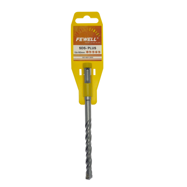 High quality SDS Plus Carbide Single Flat Tip 10mm Double Flute Electric hammer Drill Bit for Granite Concrete wall Masonry Hard Stone 