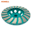 High quality Silver Brazed 4/4.5inch 100/115*5*M14 turbo diamond grinding cup wheel disc for concrete stone