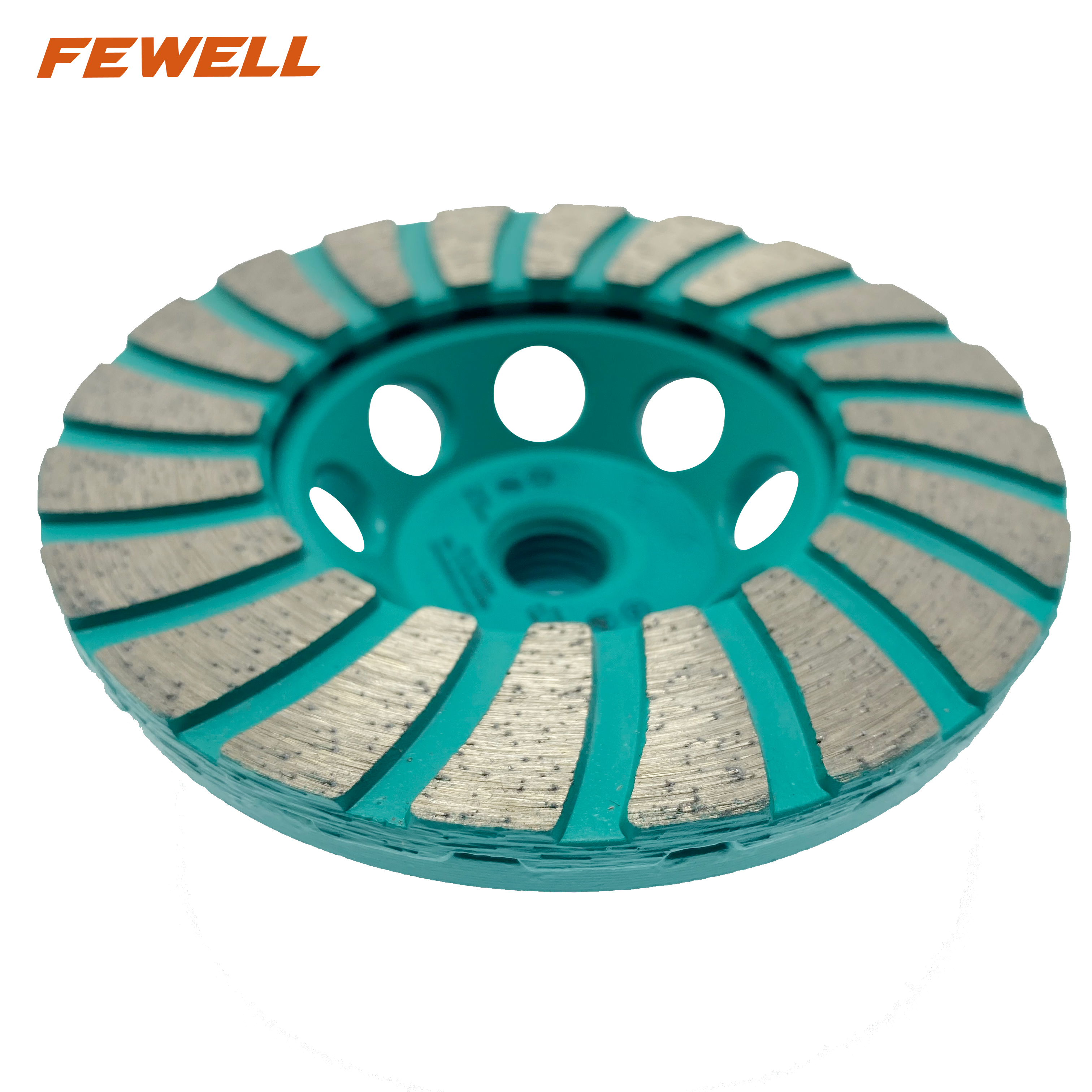 High quality Silver Brazed 4/4.5inch 100/115*5*M14 turbo diamond grinding cup wheel disc for concrete stone