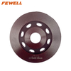 High quality Cold Press sintered 4.5/5inch 115/125*5*22.23mm double row diamond grinding cup wheel for abrasive concrete granite stone