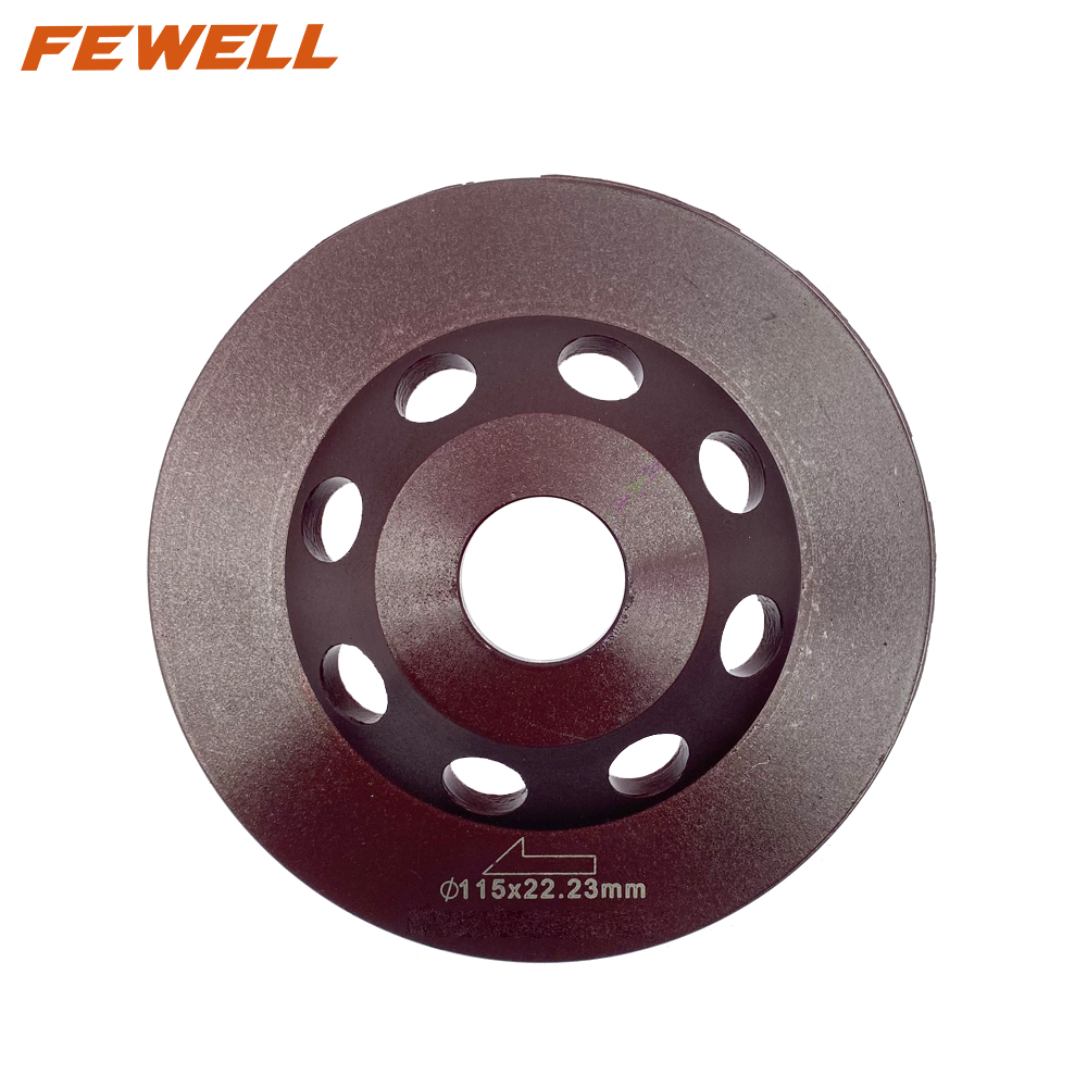 High quality Cold Press sintered 4.5/5inch 115/125*5*22.23mm double row diamond grinding cup wheel for abrasive concrete granite stone