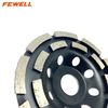 DIY Cold Press Sintered 4.5/5/7inch 115/125/180*5*22.23mm Double Row Diamond Grinding Cup Wheel for Abrasive Concrete Granite Stone