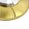 High quality 7inch 180*22.23 flange single side triangle shape electroplated diamond saw blade for marble 