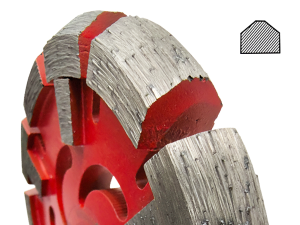 130x17x22.23mm Wind And Fire Wheel Type V Shaped Groove Cutter Diamond Tuck Point Saw Blade For Cutting Hard Concrete Cement