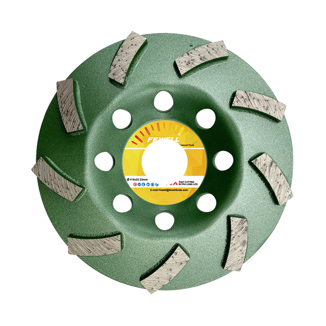DIY cold Press 4.5inch 115*22.23mm diamond grinding cup wheel for dry grinding concrete floor blocks
