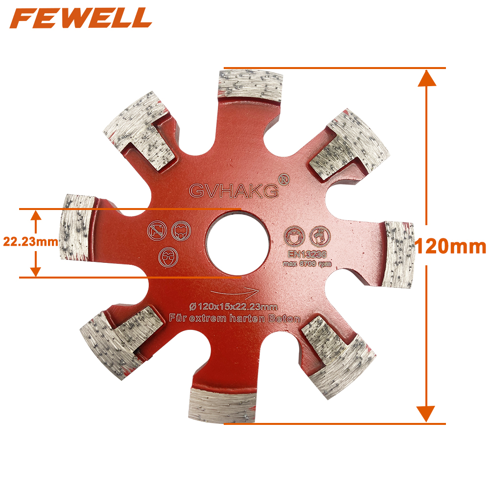 Premium quality 120/130*15/17*10*22.23mm Wall Floor heating Grooved Crack Chaser Diamond Tuck Point Saw Blade for grooving concrete