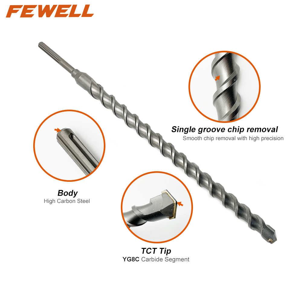 High quality Single tip SDS max 45mm Electric hammer Drill Bit for drilling Concrete wall hard rock Granite