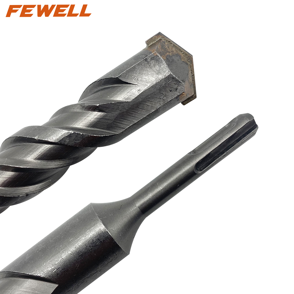 High quality SDS plus Carbide flat Tip 28mm Double Flute Electric Hammer Drill Bit for Concrete wall Masonry Stone granite