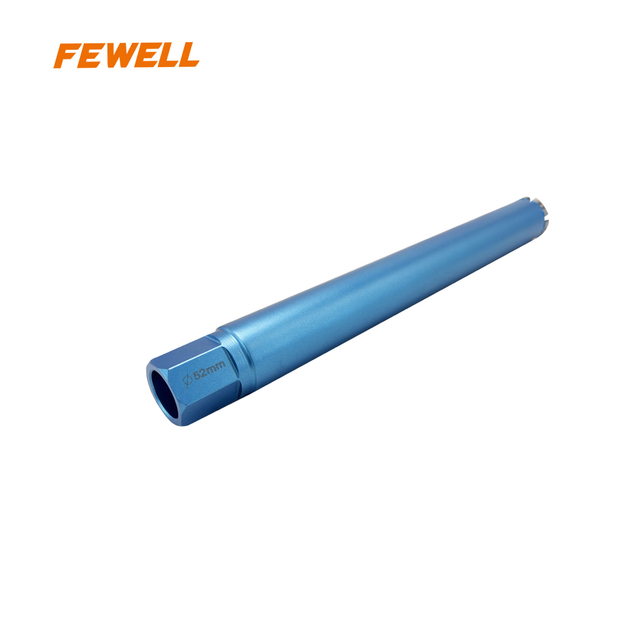 Premium Quality Laser Welded Diameter 52mm 72mm 76mm Length 460mm 1-1/4"-7UNC Thread Segmented Turbo Diamond Core Drill Bit for Drilling Concrete