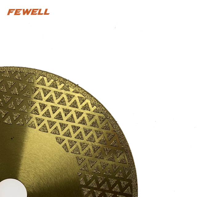 High quality 7inch 180*22.23mm double side triangle shape blade electroplated diamond saw blade for marble 
