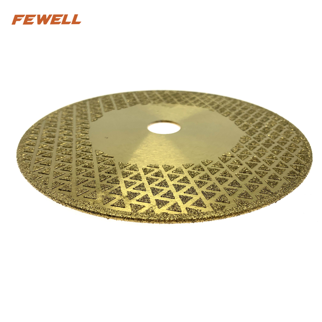 High quality 7inch 180*22.23mm single side triangle shape electroplated diamond saw blade for marble 