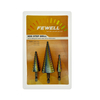 High quality 3PCS 4-12mm 4-20mm 4-32mm HSS 6542 Hexagon Shank straight flute Titanium Step Drill Bits for Metal Drilling