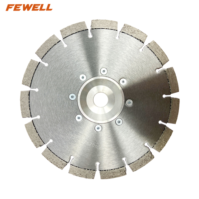 High quality Laser welded 9inch 230*3.2*12*22.23mm with alumimum flange diamond saw blade for cutting concrete brick wall