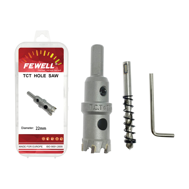  High quality 22mm 25mm 32mm TCT Tungsten Carbide tipped Cutter Metal Hole Saw for Stainless Steel Metal Wood Drilling