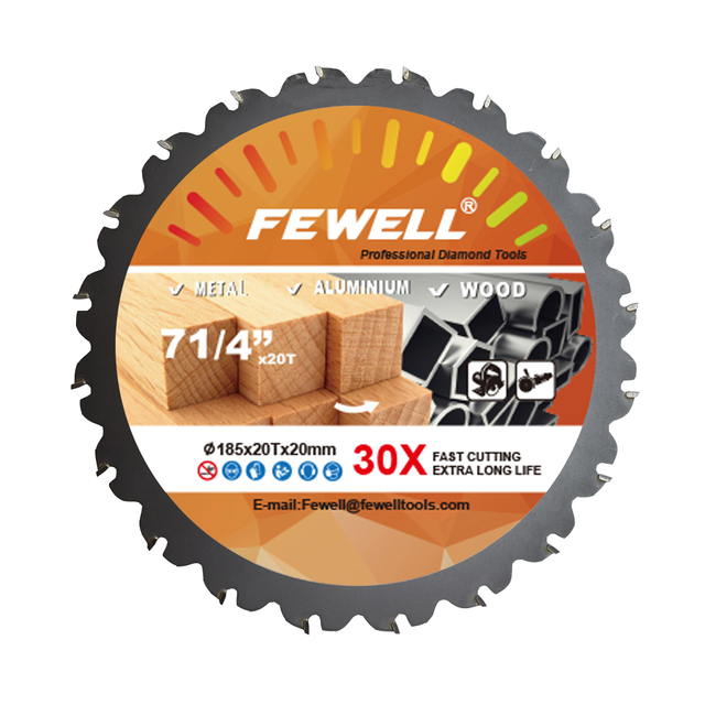 185*20T*20/16mm Multifunctional Tct Circular Saw Blade for Cutting Wood, Aluminum, Iron, Plastic
