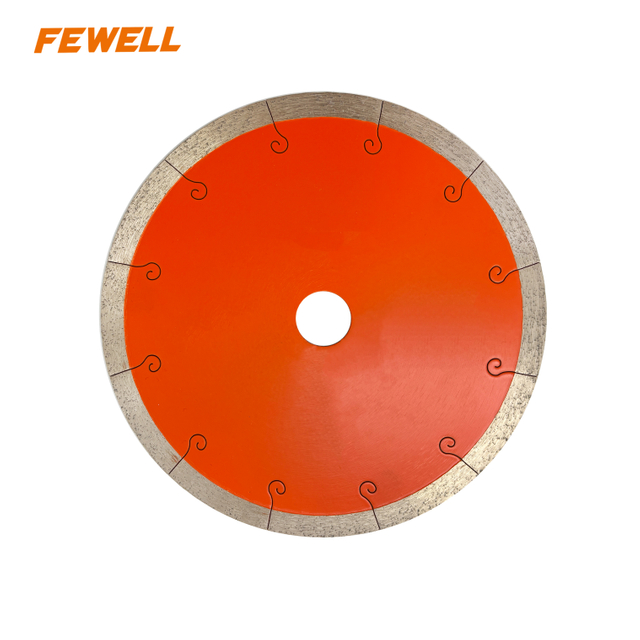 Hot Press Music Slot J Slot Continuous Rim 7inch to 9inch Wet Porcelain Tile Ceramic Diamond Saw Blades Cutting Disc