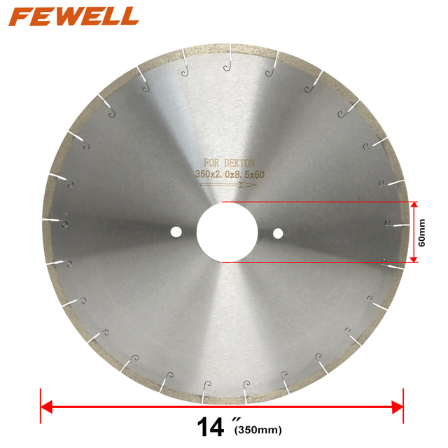 Professional 45 Degree Tile Blade 14 Inch 350*2.0*8.5*60mm Diamond Blade Cutting for Dekton Tile Ceramic