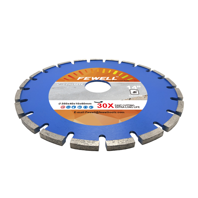 Silver Brazed 14inch 350*40*21T*60mm Diamond Segmented Saw Blade Disc for Cutting 10mm Thickness Beton Concrete Floor