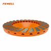 High quality Silver Brazed 4.5inch 115*5*22.23mm turbo diamond grinding cup wheel disc for concrete stone