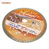 High quality 7inch 180*3.0*12*22.23mm Hot Press diamond turb wave saw blade with Reinforced Center for cutting granite 