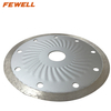 High quality Hot press 5inch 125*1.2*7*22.23mm diamond saw blade for wet cutting tile with wave turbo steel plate