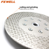 High quality 7/9Inch 180/230mm M14 flange single side triangle shape electroplated diamond saw blade for marble 