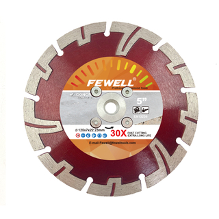 High quality Hot press 5/9inch 125/230*7mm with alumimum flange sintered AG-Blade diamond saw blade for cutting granite