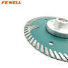 High quality 5/9inch Hot Press 125/230*9*M14 with protective teeth turbo diamond saw blade for granite 