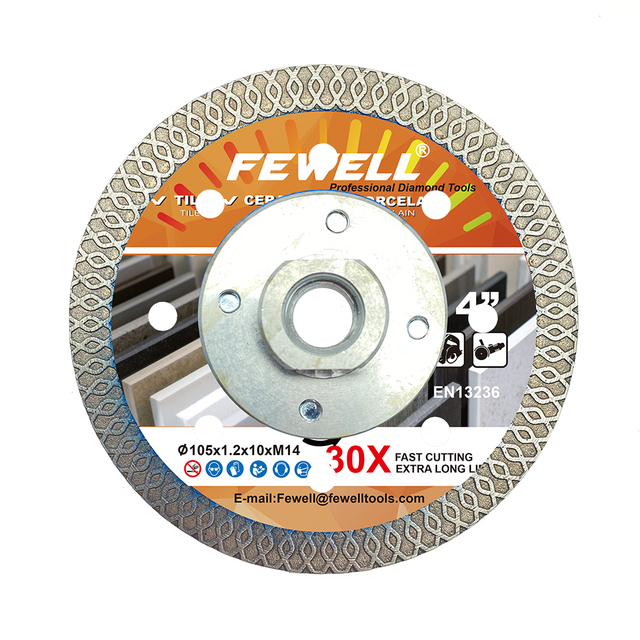 High quality hot press 4-9inch 105-230*10mm height Aluminum flange super ultra thin X turbo diamond saw blade for cutting ceramic tile porcelain