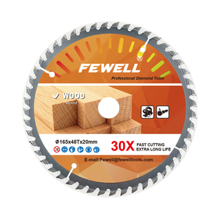 High quality 6 1/2inch 165*20mm tct saw blade for cutting wood