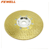 High quality 7/9inch 180/230mm*22.23 flange double side triangle shape blade electroplated diamond saw blade for marble