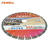 Premium quality 14/16inch 350/400*15/20*60 with 50mm ring Silver Brazed arix arrow tip segment diamond saw blade for cutting granite