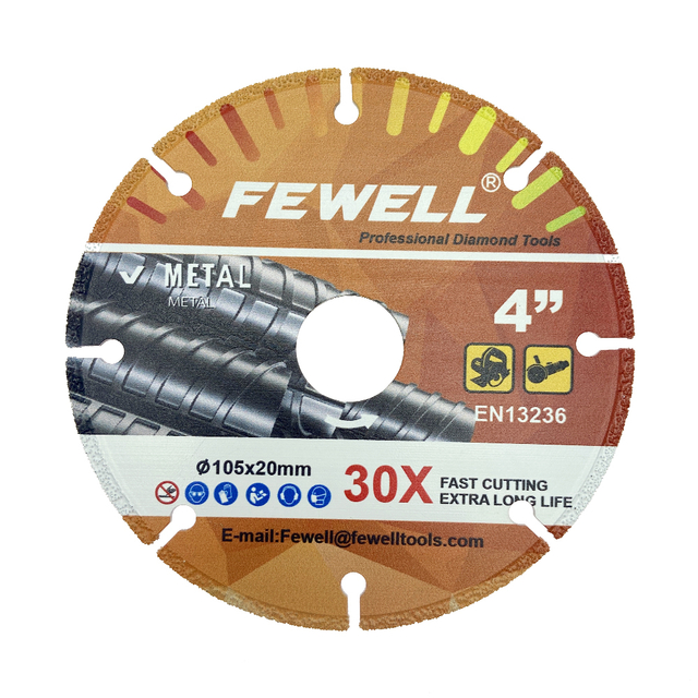 High quality Vacuum brazed segmented 4/125/14inch 105/125/350mm diamond saw blade for cutting metal stainless steel