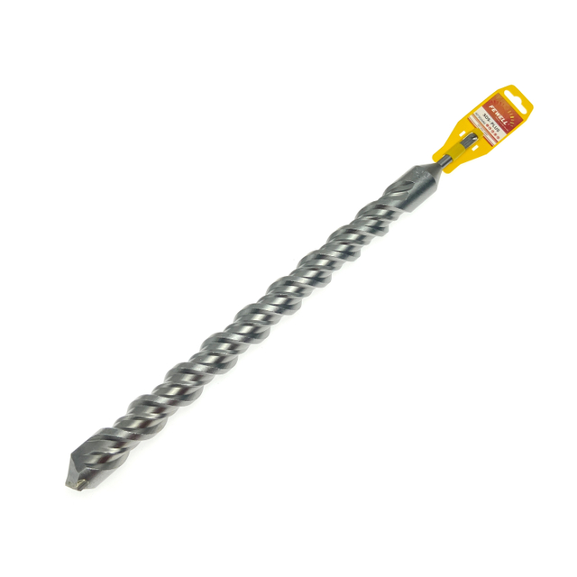 High quality SDS Plus Carbide Single Flat Tip 40*500/600/800/1000mm Double Flute Electric Hammer Drill Bit for Concrete wall Masonry Hard Stone Granite