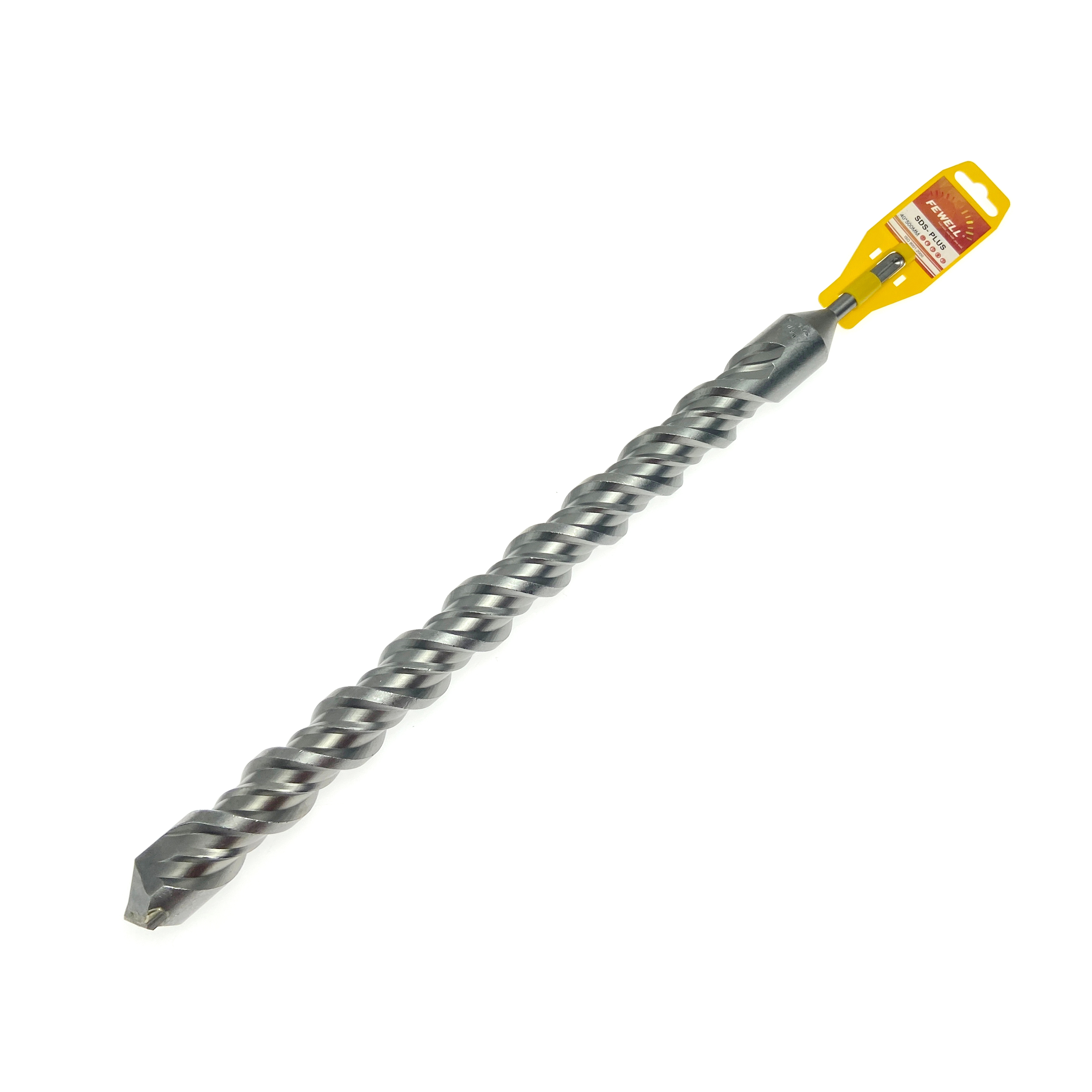 High quality SDS Plus Carbide Single Flat Tip 40*500/600/800/1000mm Double Flute Electric Hammer Drill Bit for Concrete wall Masonry Hard Stone Granite