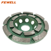 High quality Silver brazed 4/4.5/5/7inch 100/105/115/125/180*5mm diamond double row grinding cup wheel for concrete stone